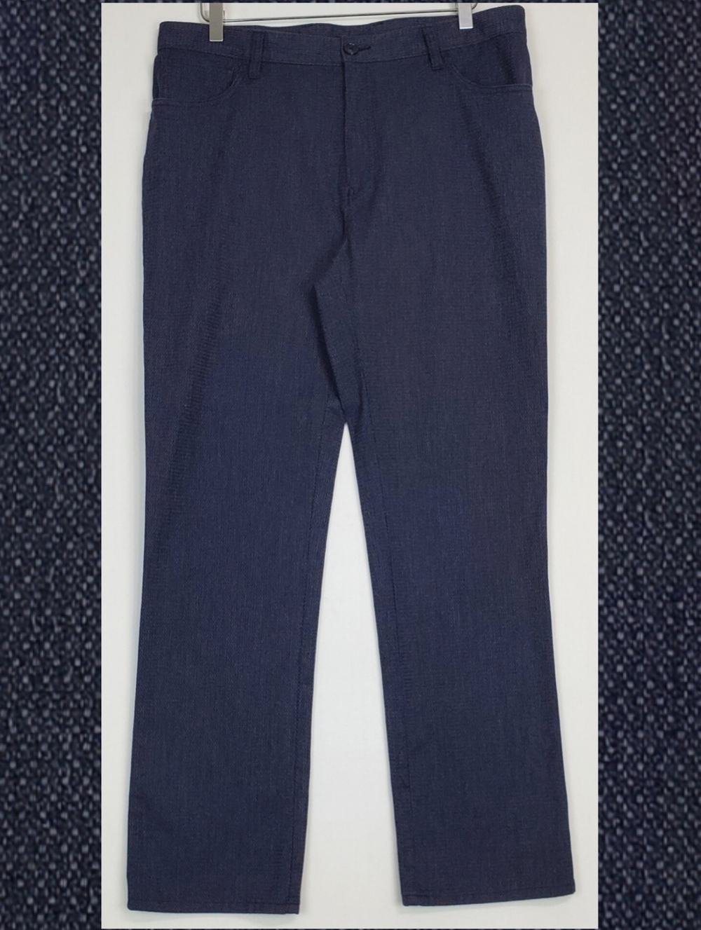Hart Schaffner Marx 36x32 flat front straight leg pants navy preppy academia